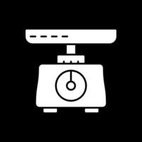 Weighing Scale Glyph Inverted Icon vector