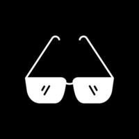 Glasses Glyph Inverted Icon vector