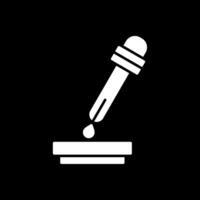 Pipette Glyph Inverted Icon vector