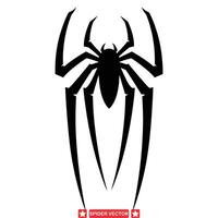 Widow s Bite Frightening Spider Silhouette Selection for Designers vector