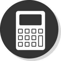 Calculator Glyph Grey Circle Icon vector