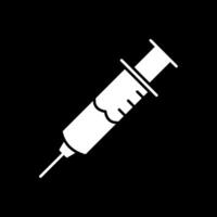 Injection Glyph Inverted Icon vector