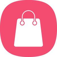 Shopping Bag Glyph Curve Icon vector