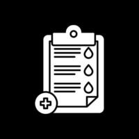 Medical Test Glyph Inverted Icon vector