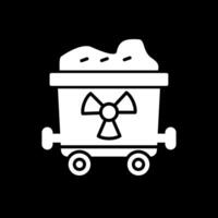 Uranium Glyph Inverted Icon vector