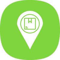 Tracking Glyph Curve Icon vector