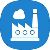 Factory Glyph Curve Icon vector