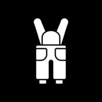 Coveralls Glyph Inverted Icon vector