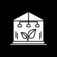 Greenhouse Glyph Inverted Icon vector