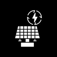 Renewable Energy Glyph Inverted Icon vector