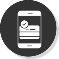Payment Gateway Glyph Grey Circle Icon vector