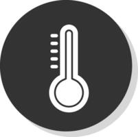 Temperature Glyph Grey Circle Icon vector