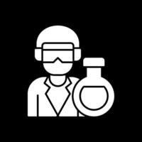 Chemist Glyph Inverted Icon vector