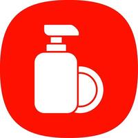 Dish Soap Glyph Curve Icon vector