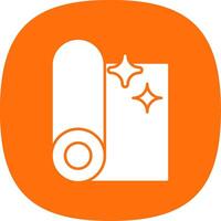 Fabric Glyph Curve Icon vector