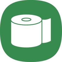 Toilet Paper Glyph Curve Icon vector