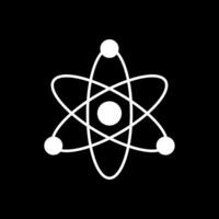 Atom Glyph Inverted Icon vector