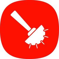 Toilet Brush Glyph Curve Icon vector