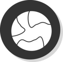 Earth Glyph Grey Circle Icon vector