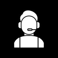 Commentator Glyph Inverted Icon vector