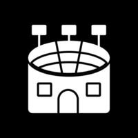 Stadium Glyph Inverted Icon vector
