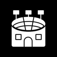 Stadium Glyph Inverted Icon vector