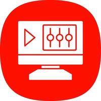 Editor Glyph Curve Icon vector