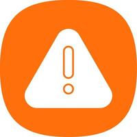 Alert Glyph Curve Icon vector