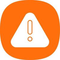 Alert Glyph Curve Icon vector