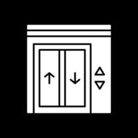 Elevator Glyph Inverted Icon vector