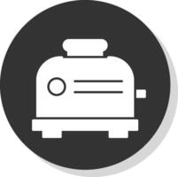 Toaster Glyph Grey Circle Icon vector