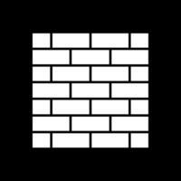 Brickwall Glyph Inverted Icon vector