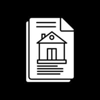 Property Document Glyph Inverted Icon vector