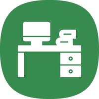 Table Glyph Curve Icon vector