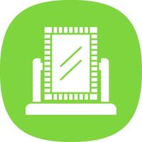 Mirror Glyph Curve Icon vector