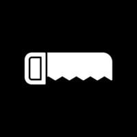 Saw Glyph Inverted Icon vector