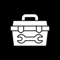 Toolbox Glyph Inverted Icon vector