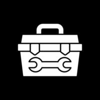 Toolbox Glyph Inverted Icon vector