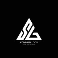 SG letter triangle shape logo vector