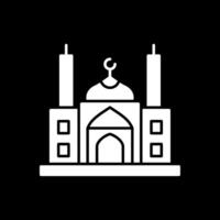 Mosque Glyph Inverted Icon vector