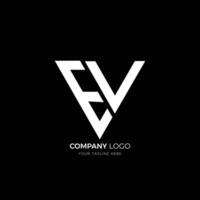 EV alphabet letters initials monogram logo vector