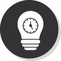 Time Management Glyph Grey Circle Icon vector