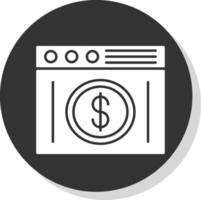 Budget Glyph Grey Circle Icon vector