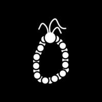 Prayer Beads Glyph Inverted Icon vector