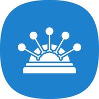 Pin Cushion Glyph Curve Icon vector