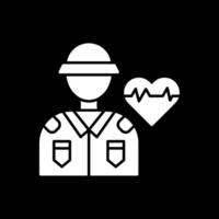 Medic Glyph Inverted Icon vector