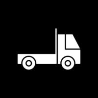 Lorry Glyph Inverted Icon vector