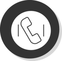 Phone Call Glyph Grey Circle Icon vector