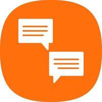 Communication Glyph Curve Icon vector