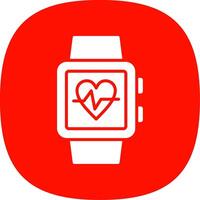 Smart Watch Glyph Curve Icon vector
